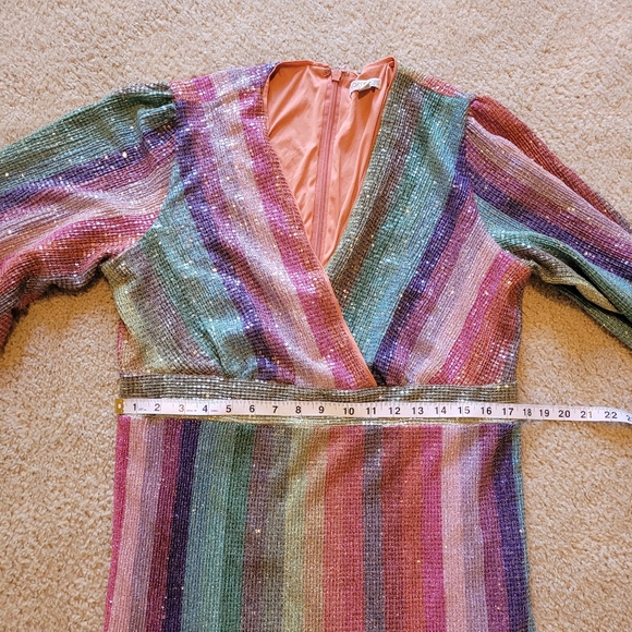 Rare Eva Mendes Cher Sequin Sheath Dress "Over the Rainbow" Women's Size XL - Picture 13 of 16